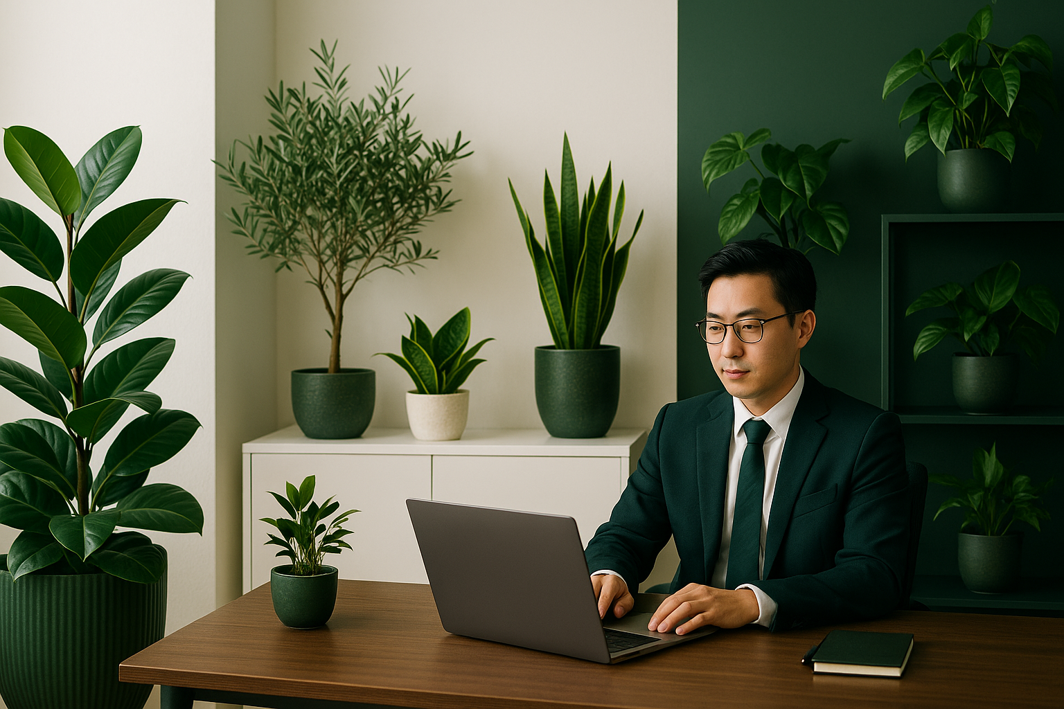 Nên đặt cây cảnh văn phòng để tăng hiệu suất làm việc tốt hơn Nên đặt cây cảnh văn phòng để tăng hiệu suất làm việc tốt hơn